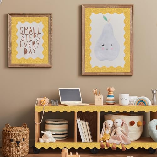 Aurtho 70Ft Shine Scalloped Bulletin Board Border- Gold Bulletin Board Border, Shiny Gold Trim Decorative Roll for Classroom, School, Office, Home - Image 5