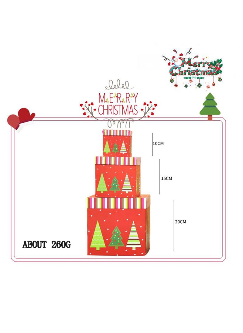 SAPU - 9pcs Christmas Gift Boxes with Lids Christmas Snowman Stacking Boxes Christmas Nesting Boxes Christmas Stackable Gift Box Holiday Winter Party Decor Ornaments Supplies（3 size） - Image 1