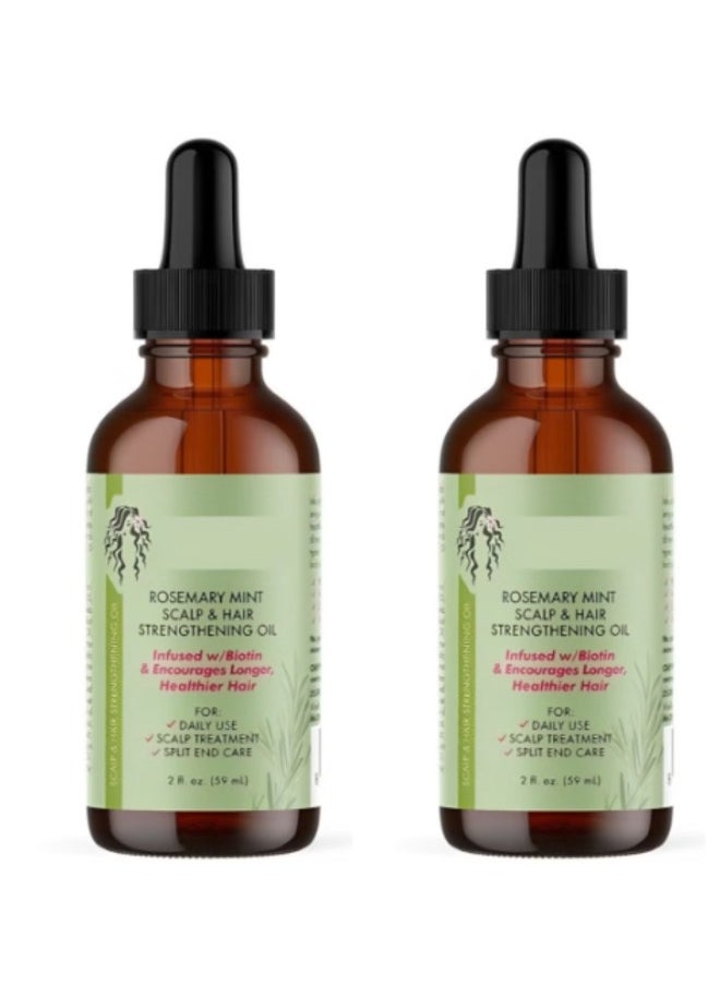 Generic Rosemary Mint Growth Oil 2 oz,(Pack of 2),Scalp and Hair Strengthening oil,Infused with biotin to encourage growth  - Image 1