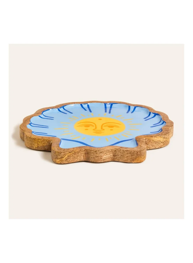 Zsa Zsa Zsu Yellow-Blue Lakri Mango Tree Presentation Board 20 cm  | Best Price UAE