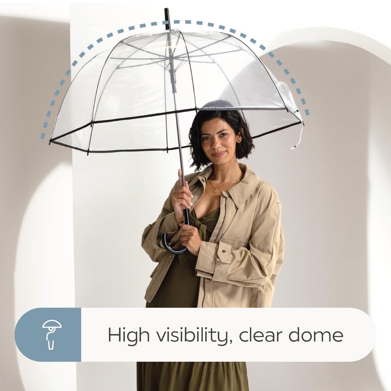 ShedRain Clear Auto Open Bubble Umbrella â€“ See Through, Rain & Windproof, for Weddings, Proms, Events - Image 5