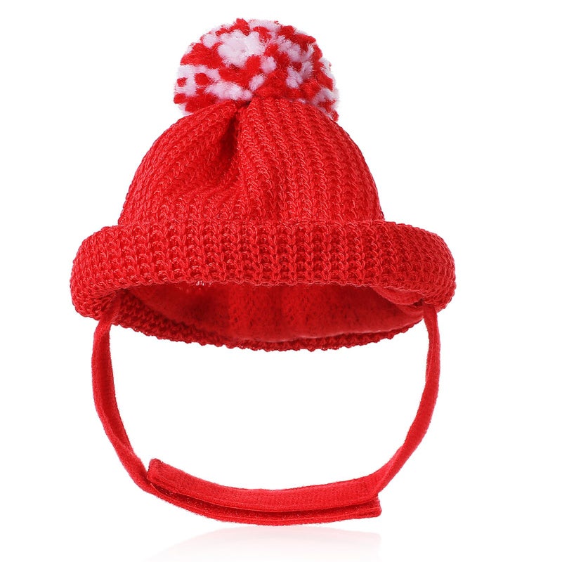 Red Santa Hat For Cats And Dogs Pet Christmas Headwear Winter Party Outfit - Image 2