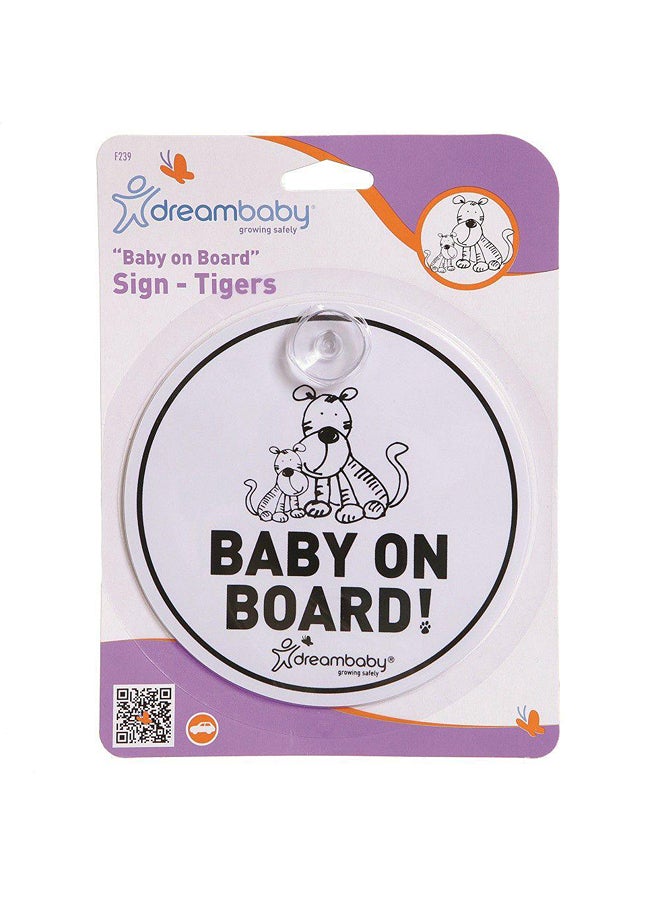 dreambaby Dreambaby -  Baby On Board Tiger Sign - F239  - Image 1