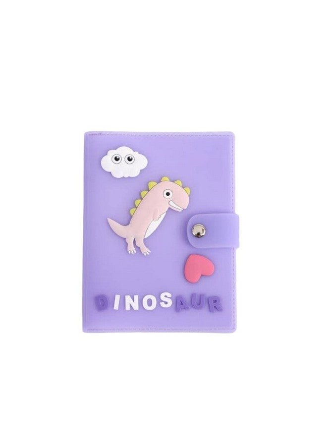 FunBlast FunBlast Diary - A6 Size, Dinosaur Theme Diary, Diary with Button Lock, Diary for Girls, Notepad Diary, Return Gifts for Kids, Diary for Journaling with Silicone Cover (90+ Pages) (Purple)  - Image 1