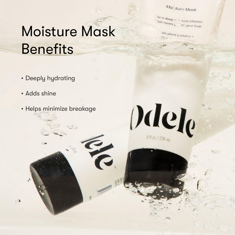 Odele Moisture Hair Mask, Conditioner Treatment with Jojoba and Argan Oils for All Hair Types + Textures, 8 Fl Oz - Image 4