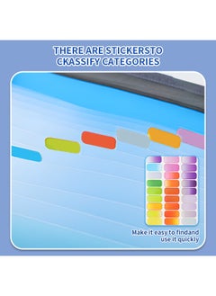 Generic Expanding File Folder, 13 Pockets Document Organizer with Zipper, A4 Letter Size Portable Accordion Expanding File Folders with 27pcs Multicolor Labels for Home Office School Supplies  - Image 5