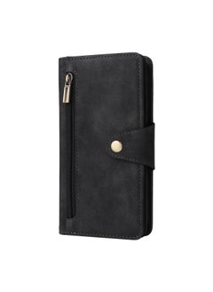 Nail Buckle Zipper Wallet Style Leather Case For IPhone 14 Pro Max IPhone 14 Plus Digital Computer Protective Cover-Color:black-Applicable Models:iphone 14 Pro Max