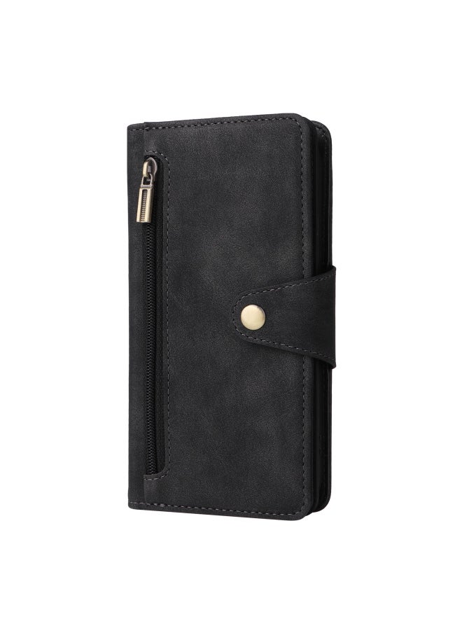 Generic - Nail Buckle Zipper Wallet Style Leather Case For IPhone 14 Pro Max IPhone 14 Plus Digital Computer Protective Cover-Color:black-Applicable Models:iphone 14 Pro Max - Image 1