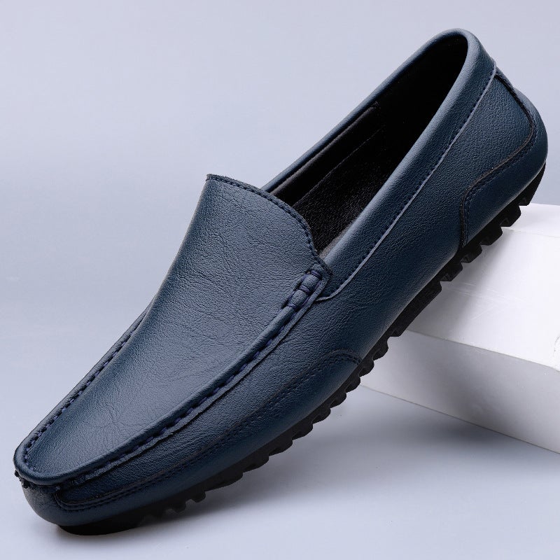 Doudou Shoes Men'S Genuine Leather Shoes Breathable Casual Shoes Korean Style Lazy Shoes Soft Sole Driving Shoes For Men - Image 2