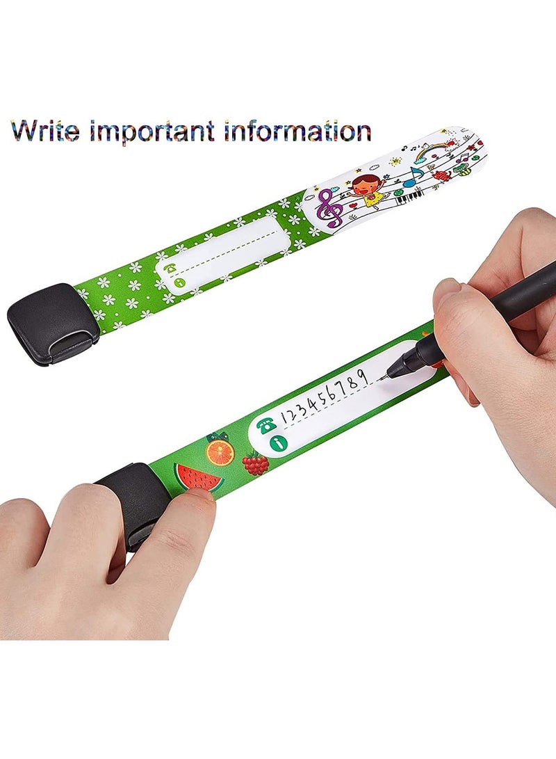 KASTWAVE 16pcs Child Safety ID Wristband Anti-lost Bracelet Information Band - Image 4