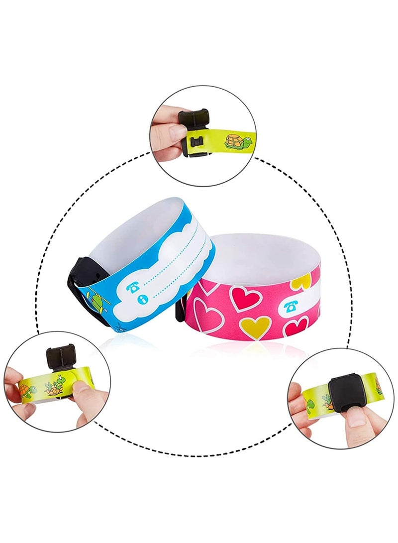 KASTWAVE 16pcs Child Safety ID Wristband Anti-lost Bracelet Information Band - Image 2
