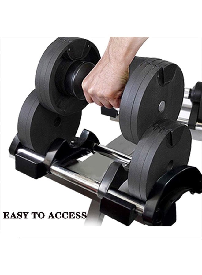 Marshal Fitness Weight Lifting Dumbbells Quickly Adjustable Dumbbells In 1 Second, Men's Home Fitness Equipment, With Dumbbell Rack - Image 3