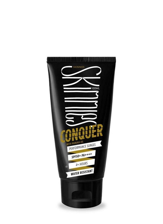 Skinnies 100Ml Spf50+ Conquer Sungel Sun Cream Broad Spectrum Reef Safe Water Resistant 4 Hours  - Image 1