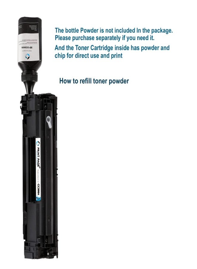 Print Page 88A Easy Refill Toner Cartridge + 1 Bottle 80gm Toner Powder Compatible for LJ Printer P1007, P1106, P1108, P1008, M1213nf MFP, M1136 MFP, M126nw MFP, M1218nfs, M128fw - Image 4
