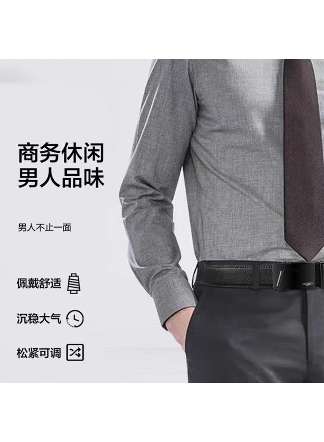 CARTELO Men's Automatic Buckle Belt High-end Brand Trousers Belt Men's Casual Light Luxury High-end Cowhide Belt - Image 5