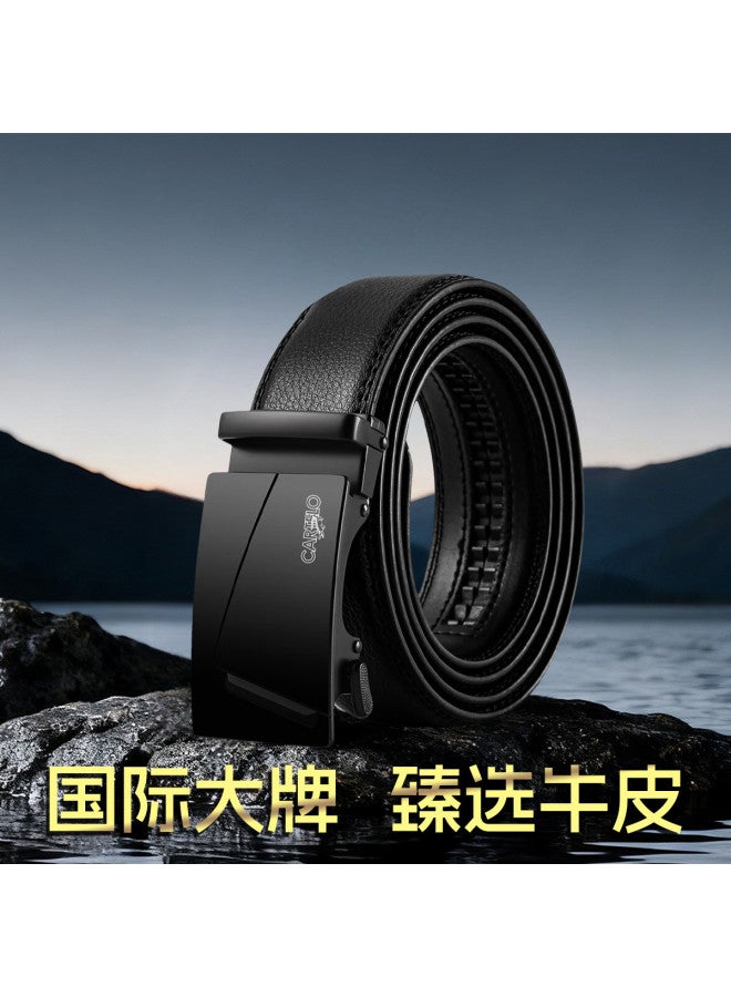 CARTELO Men's Automatic Buckle Belt High-end Brand Trousers Belt Men's Casual Light Luxury High-end Cowhide Belt - Image 2