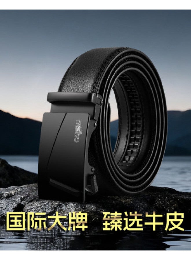CARTELO Men's Automatic Buckle Belt High-end Brand Trousers Belt Men's Casual Light Luxury High-end Cowhide Belt - Image 1