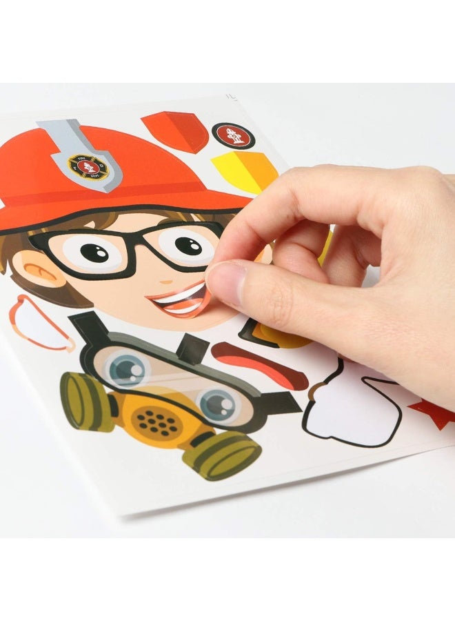 Mallmall6 36Pcs Firefighter Sticker Make A Face Stickers Fireman Birthday Party Supplies Baby Shower Party Favors Party Decorations Room Decor Fire Chief Sticker Diy Crafts Games For Kids Boys Girls… - Image 4