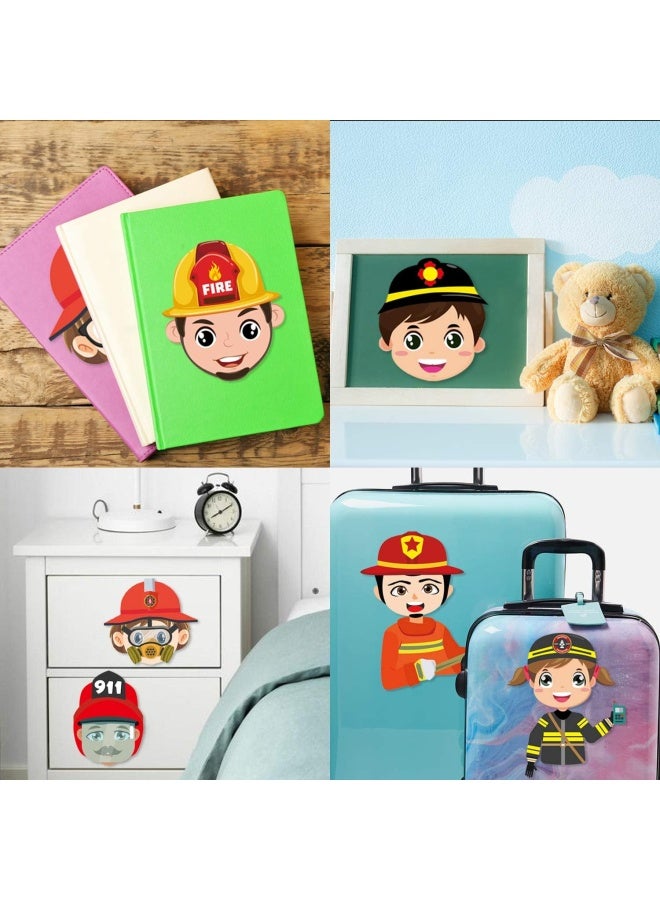 Mallmall6 36Pcs Firefighter Sticker Make A Face Stickers Fireman Birthday Party Supplies Baby Shower Party Favors Party Decorations Room Decor Fire Chief Sticker Diy Crafts Games For Kids Boys Girls… - Image 5