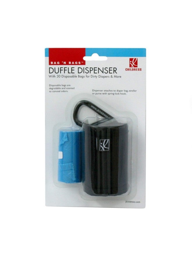 J.L. Childress J.L. Childress Bag 'N Bags, Portable Fabric Duffel Dispenser and Waste Bag Refill, Easily Hooks to Stroller or Diaper Bag, Includes 30 Disposable Bags, Black  - Image 3