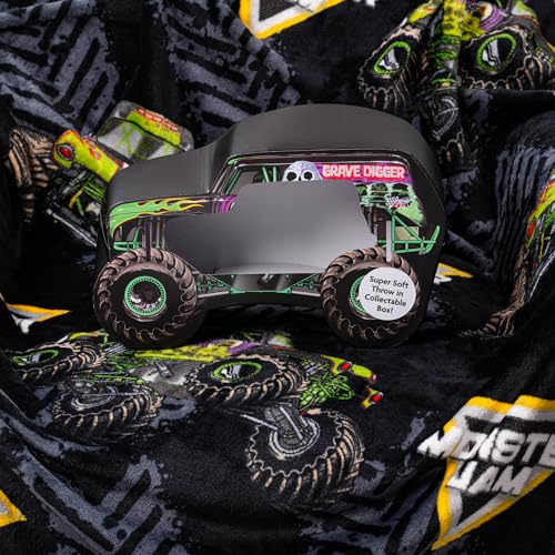 Jay Franco Monster Jam Throw Blanket with Gift Box Throw Measures 46 x 60 Inches Super Soft Special Edition - Image 3