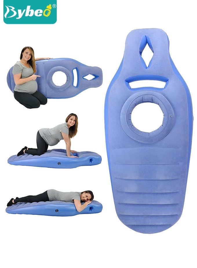 INFLATABLE PREGNANCY PILLOW, MATERNITY PILLOW, PREGNANCY POOL FLOAT, FULL BODY MATERNITY AIRBED WITH HOLE FOR TUMMY SLEEPING COMFORT
