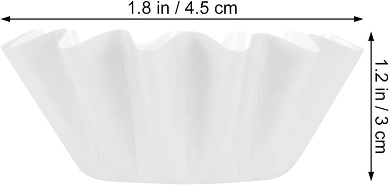 100pcs White Dessert Cup Holder Cake Paper Cups Baking Base High-temperature Resistant Chrysanthemum-shaped Accessories for Bread and Chiffon Cake - Image 2