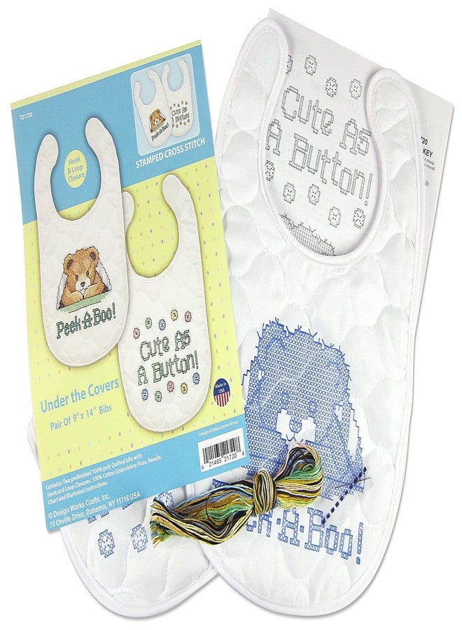 Tobin Under The Covers Stamped for Cross Stitch Baby Bib Kit - Image 3