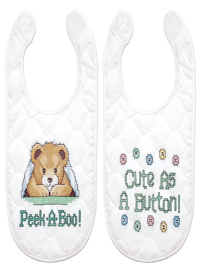 Tobin Under The Covers Stamped for Cross Stitch Baby Bib Kit - Image 1