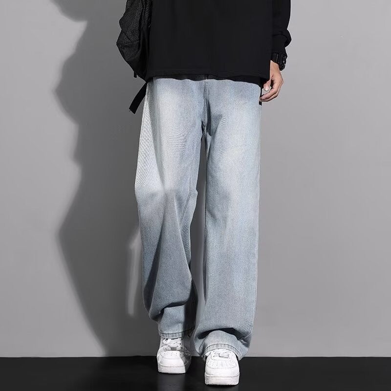 Unisex Classic Denim Jeans Loose Fit Daily Outdoor Wear - Image 2
