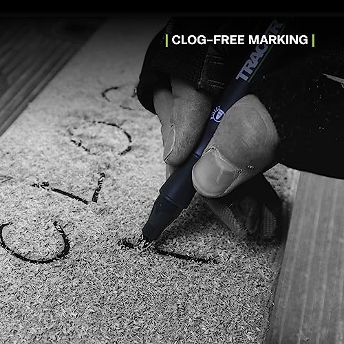TRACER Clog-Free Construction Marker Kit with Holster for Concrete Marking and Construction applications - perfect for shiny and dusty surfaces - Black, Blue, and Red Construction Pens - Image 4