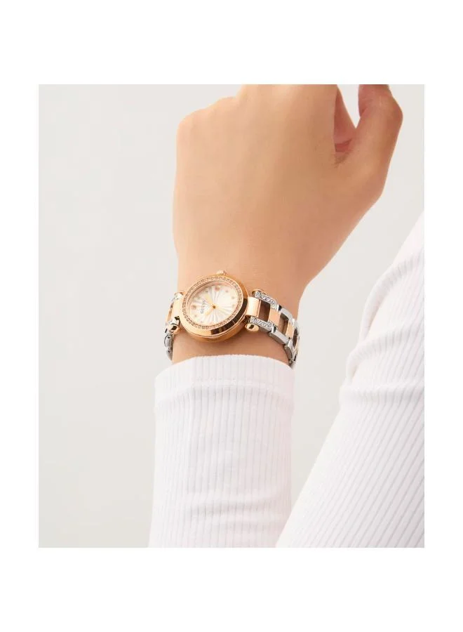 GUESS Ginger Ladies 2-Tone Rose Gold Tone Analog Watch