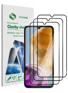 3 Pack Samsung Galaxy M15 Screen Protector Full Coverage Screen Protector Clear Anti-Bubble Shield Tempered Glass Screen Protector