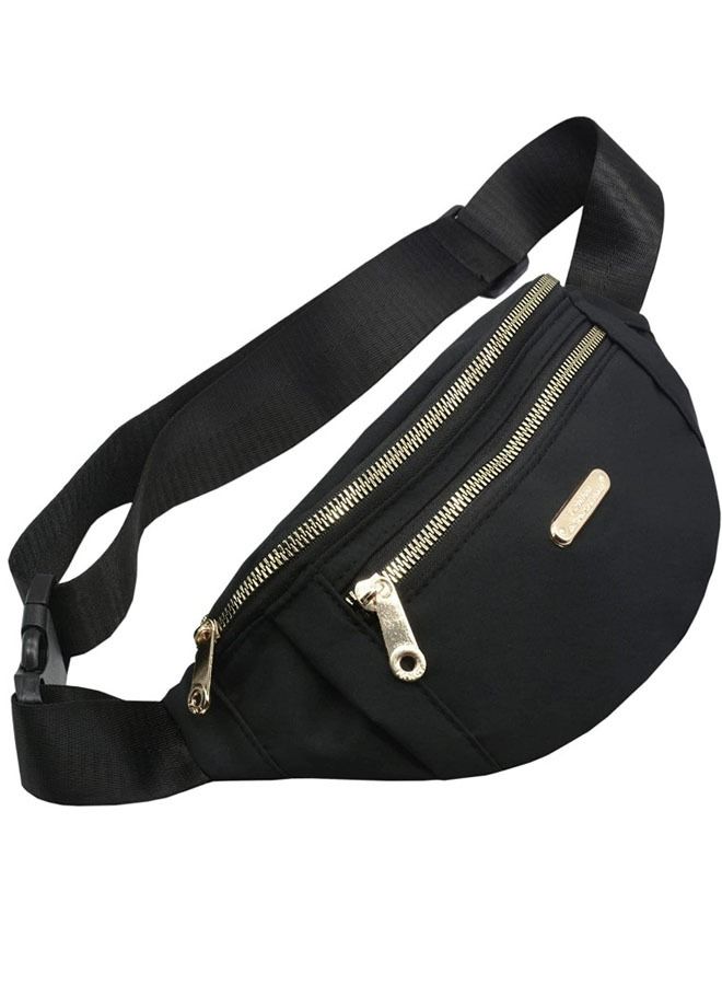 DUNISO Waist Pack for Men and Women Crossbody Waist Bag Pack Belt Bag Wallet for Travel Walking Running Hiking Cycling Outdoor Sports Easy Carry Any Phone Black - Image 5