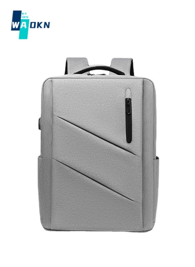WAOKN - Men's 17 Inch Large Capacity Backpack, Boy's Gaming Laptop Bag, Multifunctional Business Travel Backpack Back Bag Office Bag Briefcase School Bag - Image 1