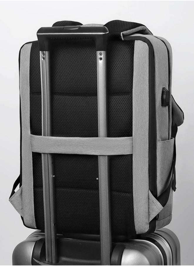 WAOKN - Men's 17 Inch Large Capacity Backpack, Boy's Gaming Laptop Bag, Multifunctional Business Travel Backpack Back Bag Office Bag Briefcase School Bag - Image 1