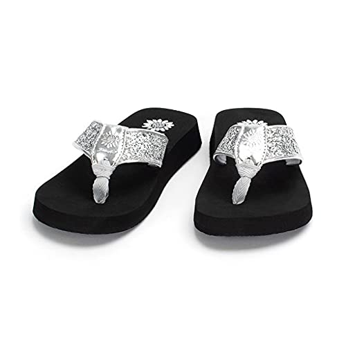 Yellow Box Women's Feliks Sandal, Silver, 10 M US - Image 2