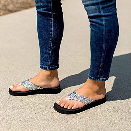 Yellow Box Women's Feliks Sandal, Silver, 10 M US - Image 5