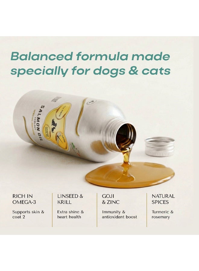 O2pets O2 PETS Omega Gold Skin — Wild Caught Norwegian Salmon Oil for Dogs & Cats, Liquid Omega 3 Food Topper, Skin & Coat Support - Image 3