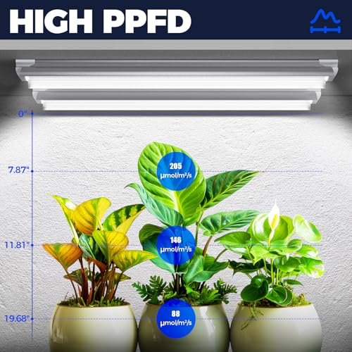 Barrina Grow Lights, 2FT 5000K White Full Spectrum Plant Growing Lamps, 144W(6 x 24W, 800W Equivalent), T8 LED Grow Light Bulbs, Plant Lights for Indoor Plants, Greenhouse, Linkable Design, 6-Pack - Image 2