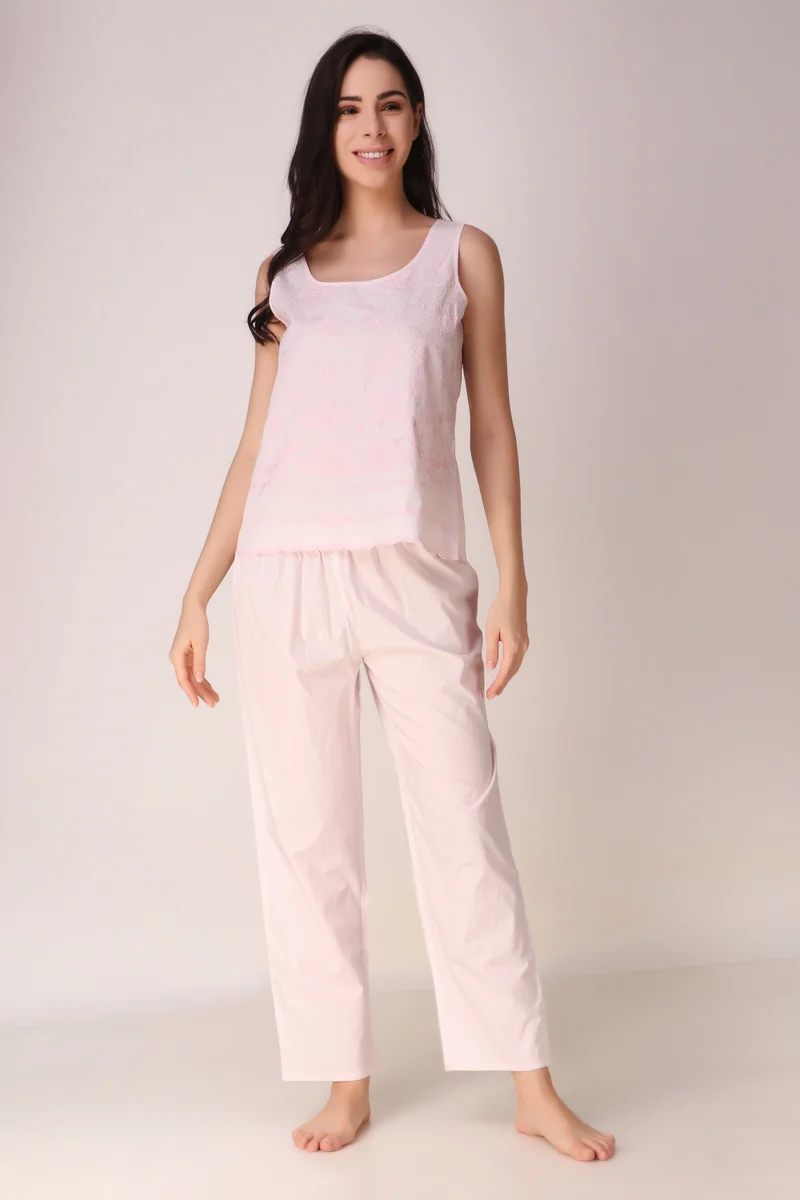 After Dark Vanessa, Embroidered Pyjama Suit