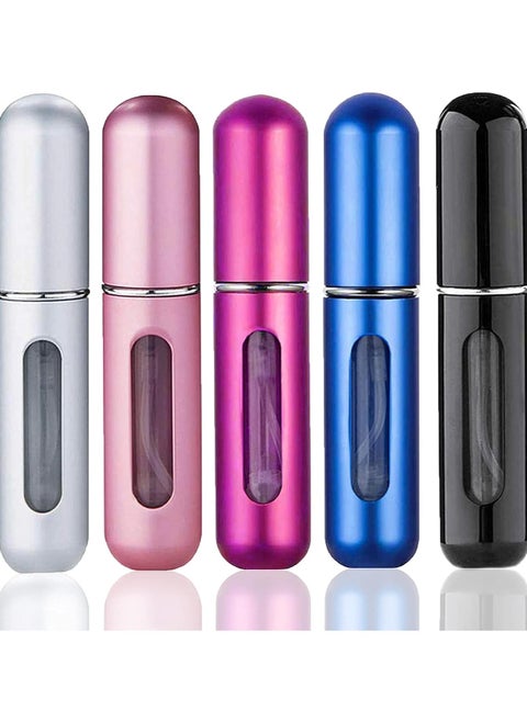 Perfume Atomiser Refillable 5 Pcs Travel Bottle Mini ML Atomizer Spray Portable Empty Fragrance Container for Aftershave Holiday and Night Out
