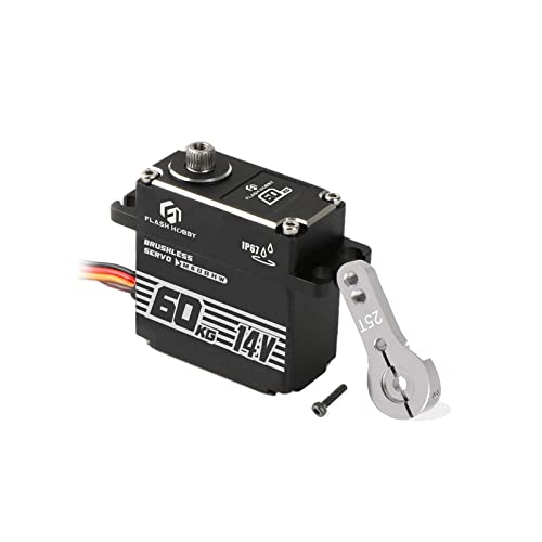 FLASH HOBBY 60KG Brushless Servo IP67 Waterproof Servo 14V High Torque Servo with Full Metal Gear for 18 110 RC Crawler Car Truck or Robotic Parts 360 - Image 1