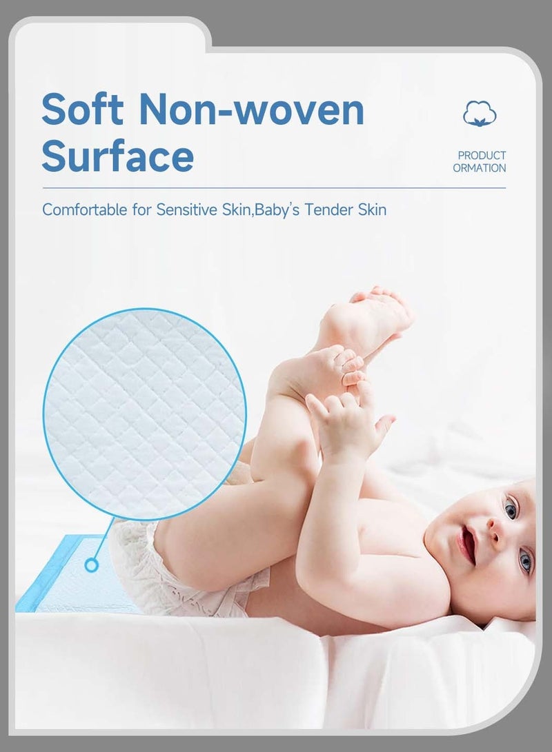 Moovant 50 PCS Disposable Changing Diaper Pad Large Leak-Proof Changing Table Pads Bed Protector Mat Breathable Chucks Pads Momy Birthing Mattress for Baby Adult Pets 60*90cm - Image 2