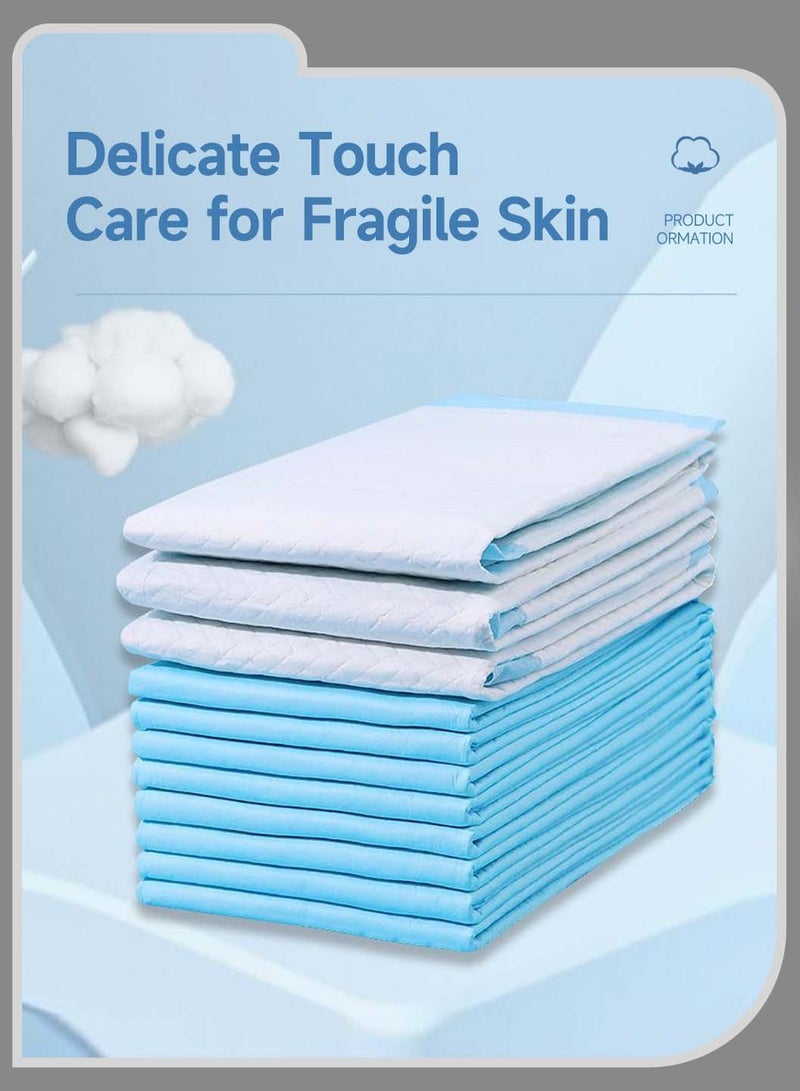 Moovant 50 PCS Disposable Changing Diaper Pad Large Leak-Proof Changing Table Pads Bed Protector Mat Breathable Chucks Pads Momy Birthing Mattress for Baby Adult Pets 60*90cm - Image 3