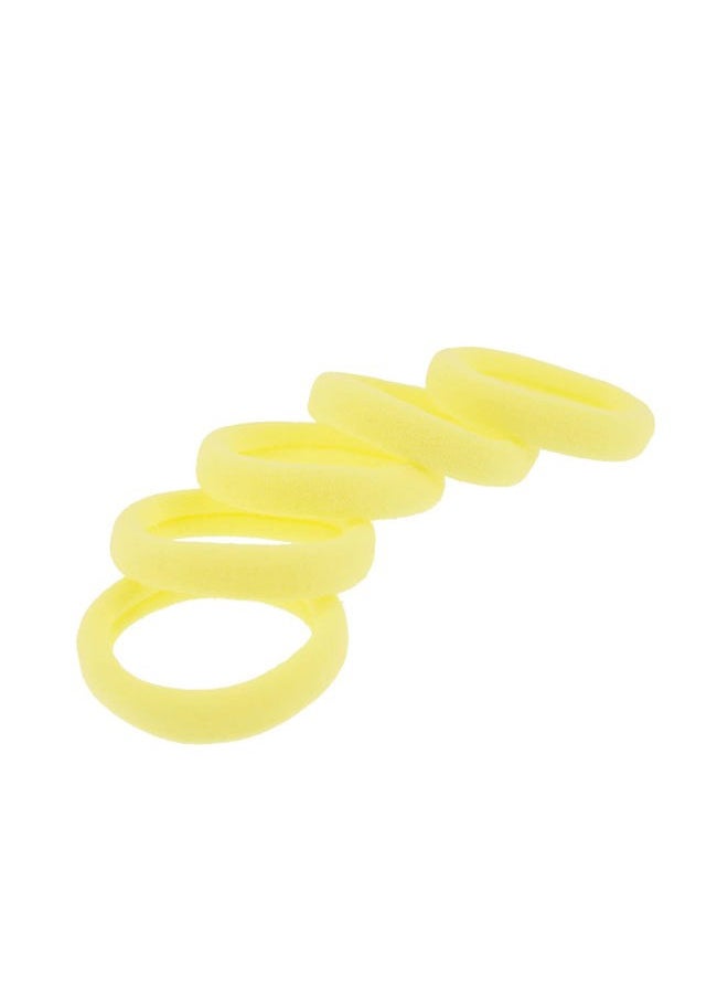 PIDOUDOU - 100 Pack Seamless Hair Ties for Women Girls Ponytail Holders for Thick Hair (light yellow) - Image 1