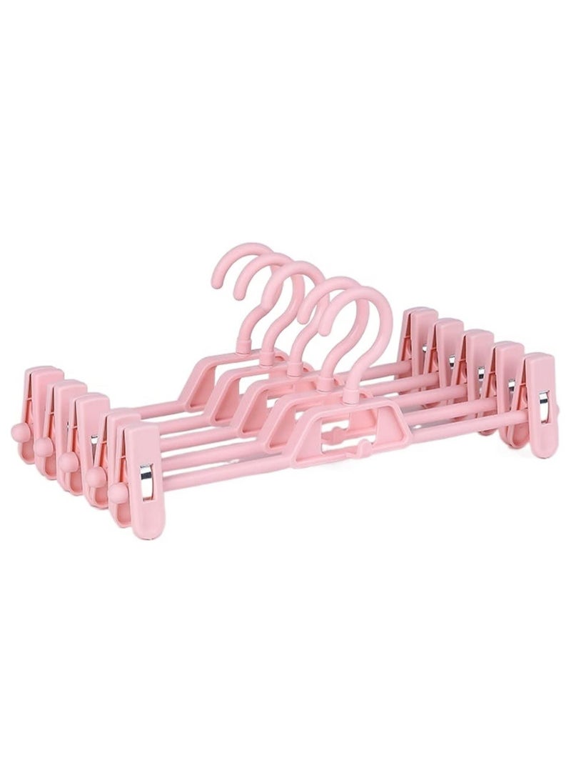 5pcs Hanger with adjustable clips trouser rack indoor and outdoor plastic adjustable hanger, multifunctional clip rack, stackable trouser rack ( Pink ) - pzsku/Z7BA7A0A7C1079BC90480Z/45/_/1729498207/9028da36-a324-4678-9fa7-aac22b21b12a