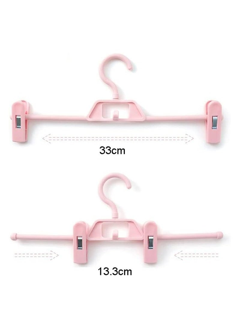 5pcs Hanger with adjustable clips trouser rack indoor and outdoor plastic adjustable hanger, multifunctional clip rack, stackable trouser rack ( Pink ) - pzsku/Z7BA7A0A7C1079BC90480Z/45/_/1729498234/68d2c4ba-1394-425c-9dc8-bca560c0745d