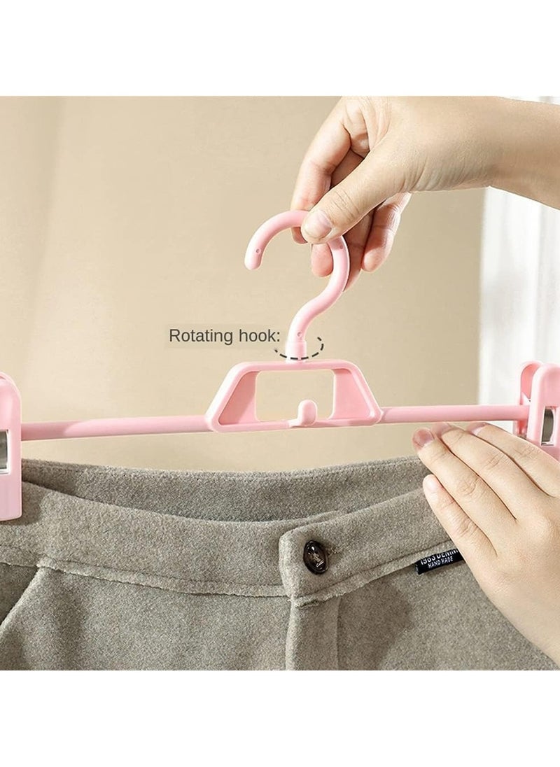 5pcs Hanger with adjustable clips trouser rack indoor and outdoor plastic adjustable hanger, multifunctional clip rack, stackable trouser rack ( Pink ) - pzsku/Z7BA7A0A7C1079BC90480Z/45/_/1729498254/db9174da-0f31-4ef8-84ef-d7970c6a6879