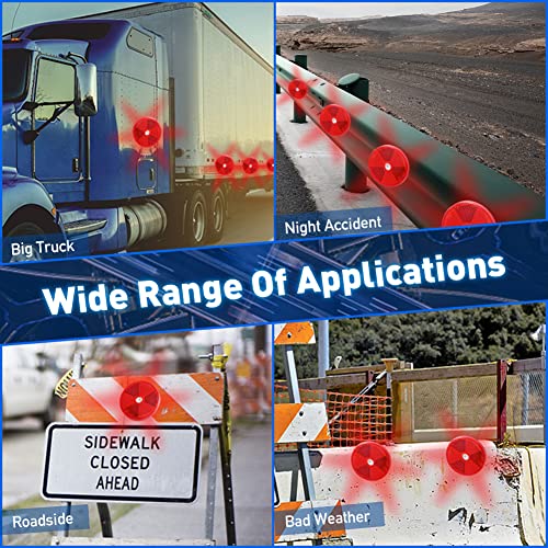 Abnaok 12 Pack Front Reflector Round Reflector for Driveway Fence Gate Posts Trailers Safety Reflectors Automobiles Boats Mailboxes Reflector with Center Mounting Hole - Image 5